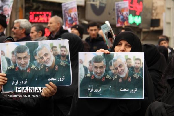 راهپیمایی مردم شهرقدس درحمایت ازسپاه پاسداران