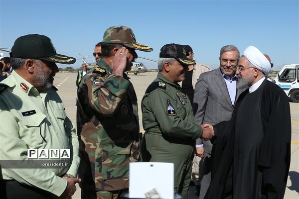 بازدید حسن روحانی از مناطق سیل زده استان سیستان و بلوچستان