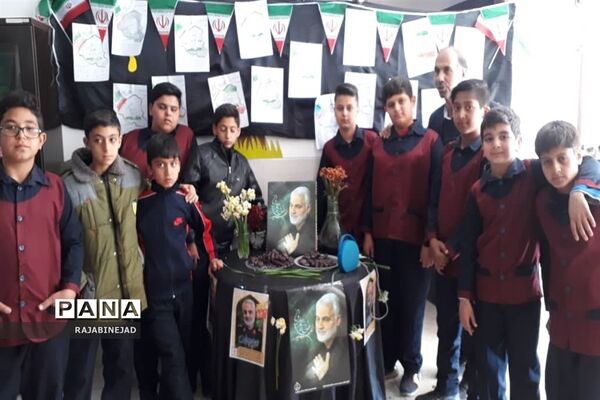 مراسم بزرگداشت شهادت سردارسلیمانی در مدارس ابرکوه