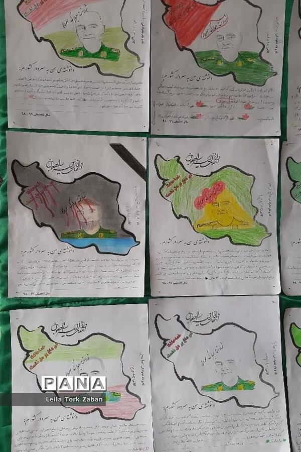 مراسم یادبود سردار سلیمانی در مدرسه شاهد ٢ ملایر