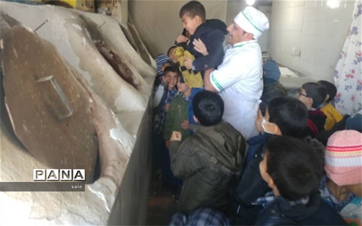 دانش آموزان  پایه اول دبستان قرآنی حضرت مهدی (عج)با مراحل پخت نان آشنا شدند