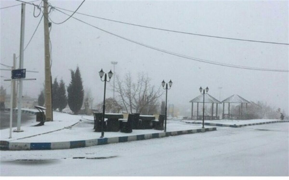 بارش برف در برخی از نقاط شهرستان اردکان