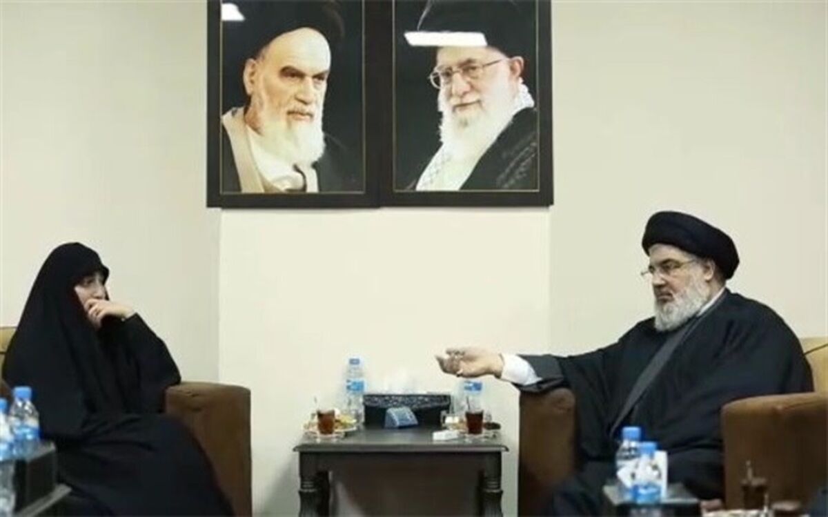 دیدار دختر سردار سلیمانی با سید حسن نصرالله+فیلم
