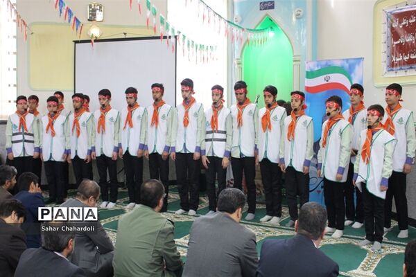 مراسم گرامیداشت پیروزی انقلاب اسلامی و چهلمین روز شهادت سردار سلیمانی با محوریت سازمان دانش آموزی