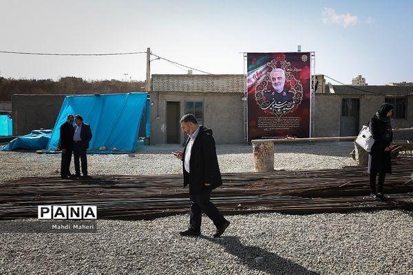 آیین خشت‌گذاری وآغاز عملیات ساخت مجتمع آموزشی استثنایی  شهیدسردار سلیمانی فشافویه