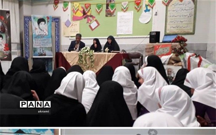 نشست صمیمی خانواده  شهید  "سید علی میرسعیدی"  با دانش آموزان دبستان شاهد عبدالرحمن آدمی ابرکوه