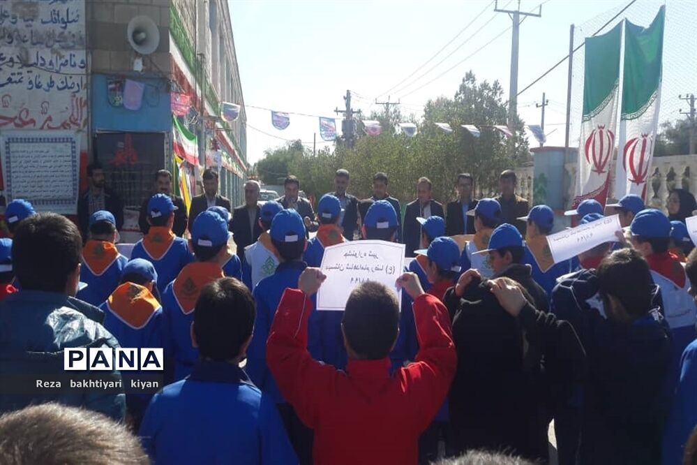 آیین توزیع شیر رایگان مدارس مسجدسلیمان