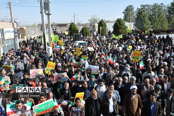 مراسم راهپیمایی ۲۲بهمن در شهرستان خوسف خراسان جنوبی