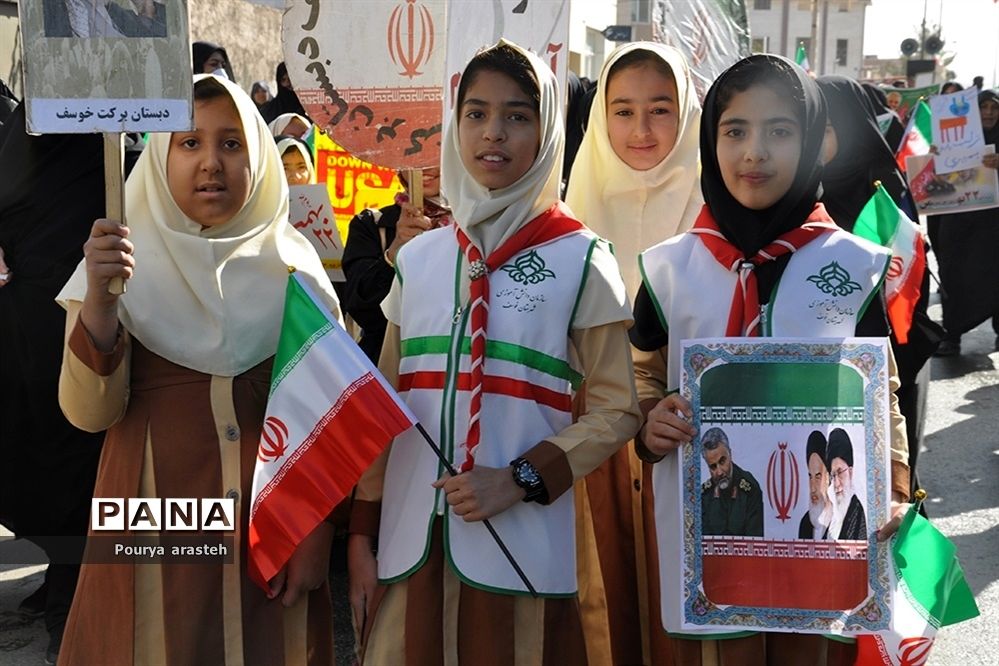 مراسم راهپیمایی ۲۲بهمن در شهرستان خوسف خراسان جنوبی