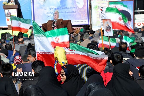 مراسم راهپیمایی ۲۲بهمن در شهرستان خوسف خراسان جنوبی