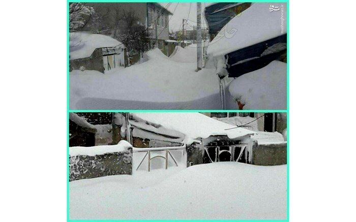 تصویر/ شهرستان خلخال زیر کوهی از برف
