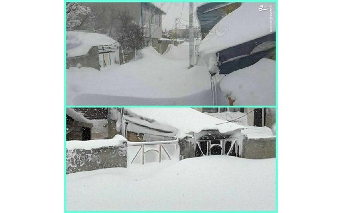 تصویر/ شهرستان خلخال زیر کوهی از برف