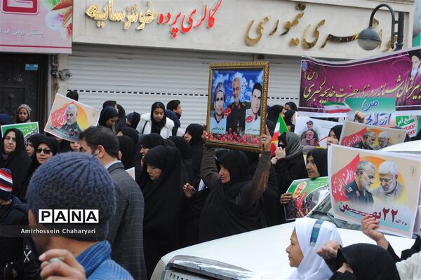 راهپیمایی باشکوه 22 بهمن در تایباد