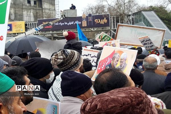 راهپیمایی پرشور 22 بهمن در گلستان