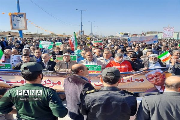 مراسم راهپیمایی باشکوه ۲۲ بهمن در شهرستان امیدیه