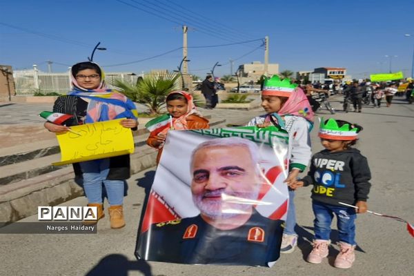 مراسم راهپیمایی باشکوه ۲۲ بهمن در شهرستان امیدیه