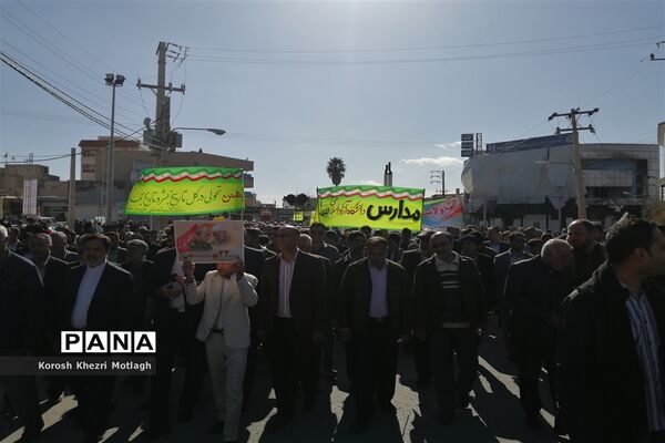 راهپیمایی 22 بهمن و اربعین شهادت حاج قاسم سلیمانی در کازرون