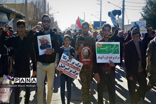 راهپیمایی 22 بهمن و اربعین شهادت حاج قاسم سلیمانی در کازرون