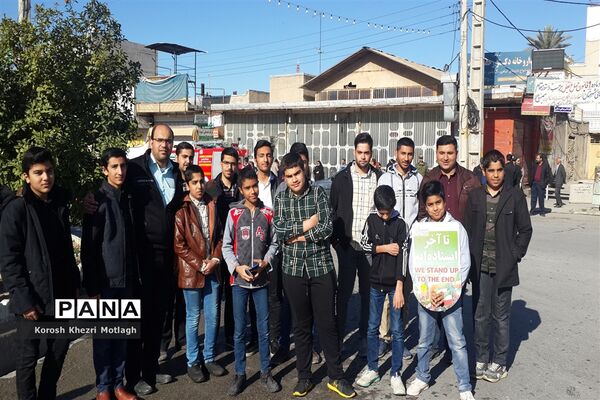 راهپیمایی 22 بهمن و اربعین شهادت حاج قاسم سلیمانی در کازرون