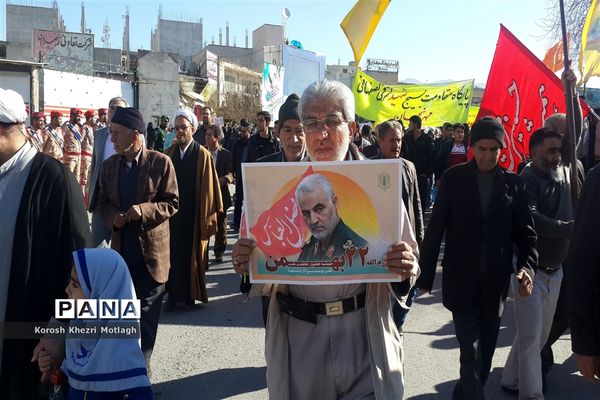 راهپیمایی 22 بهمن و اربعین شهادت حاج قاسم سلیمانی در کازرون