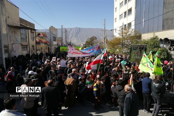 راهپیمایی 22 بهمن و اربعین شهادت حاج قاسم سلیمانی در کازرون