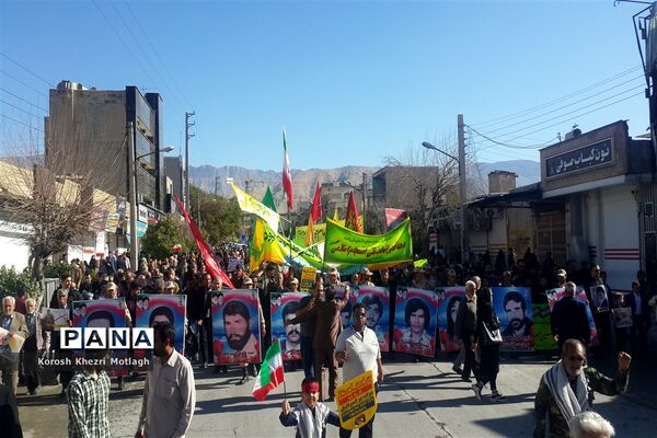 راهپیمایی 22 بهمن و اربعین شهادت حاج قاسم سلیمانی در کازرون