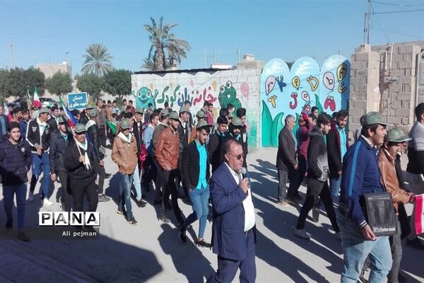 راهپیمایی  22 بهمن در شبانکاره  بوشهر