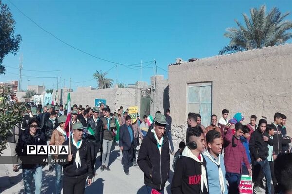 راهپیمایی  22 بهمن در شبانکاره  بوشهر