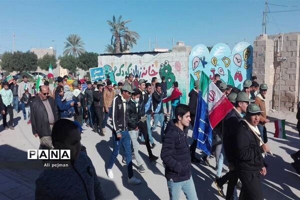 راهپیمایی  22 بهمن در شبانکاره  بوشهر
