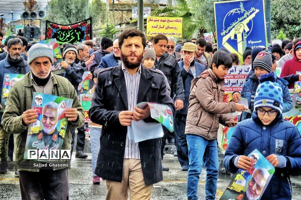 راهپیمایی 22 بهمن سلیمانی در شهرستان های استان گلستان