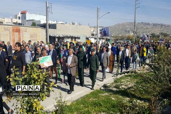 راهپیمایی 22 بهمن در جم