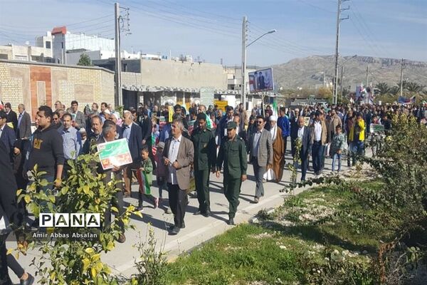 راهپیمایی 22 بهمن در جم