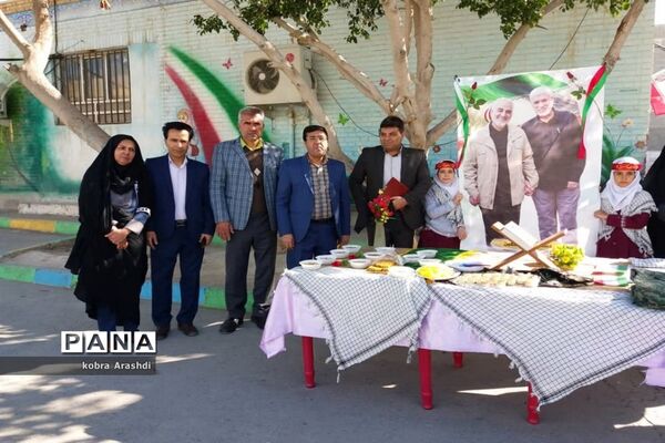جشن پیروزی انقلاب و اربعین سردار شهید حاج قاسم سلیمانی در دبستان معین سرتل بوشهر