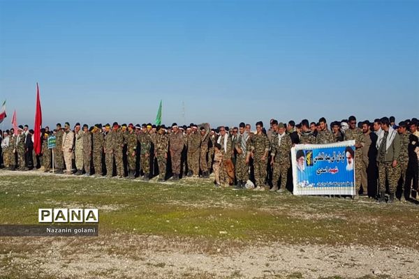 صبحگاه مشترک گردان‌های دشتستان