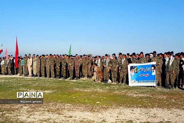 صبحگاه مشترک گردان‌های دشتستان