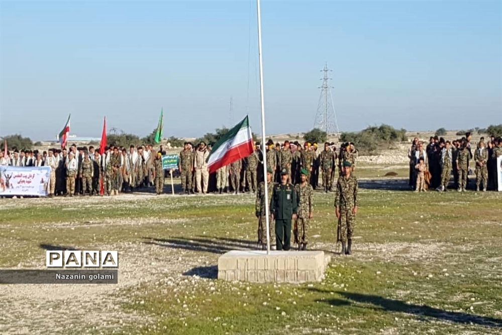 صبحگاه مشترک گردان‌های دشتستان