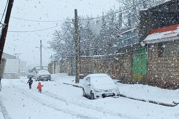 برف پاییزی در کوهرنگ