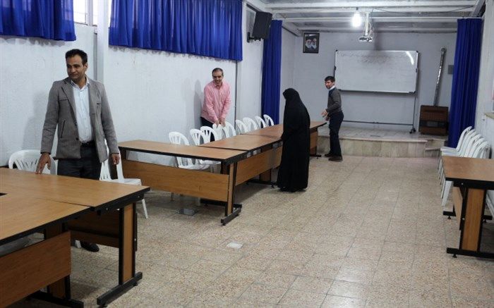 آماده سازی محل شعب اخذ رأی سازمان دانش آموزی قزوین