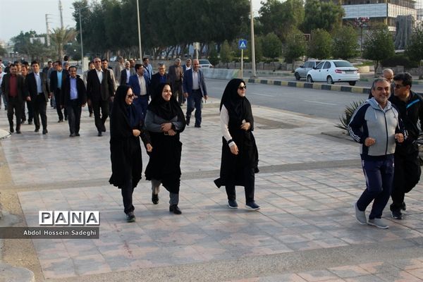 پیاده‌روی کارکنان اداره‌کل آموزش و پرورش استان بوشهر