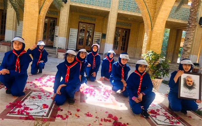 تجدید میثاق پیشتازان کیش با آرمان های شهید سپهبدحاج قاسم سلیمانی