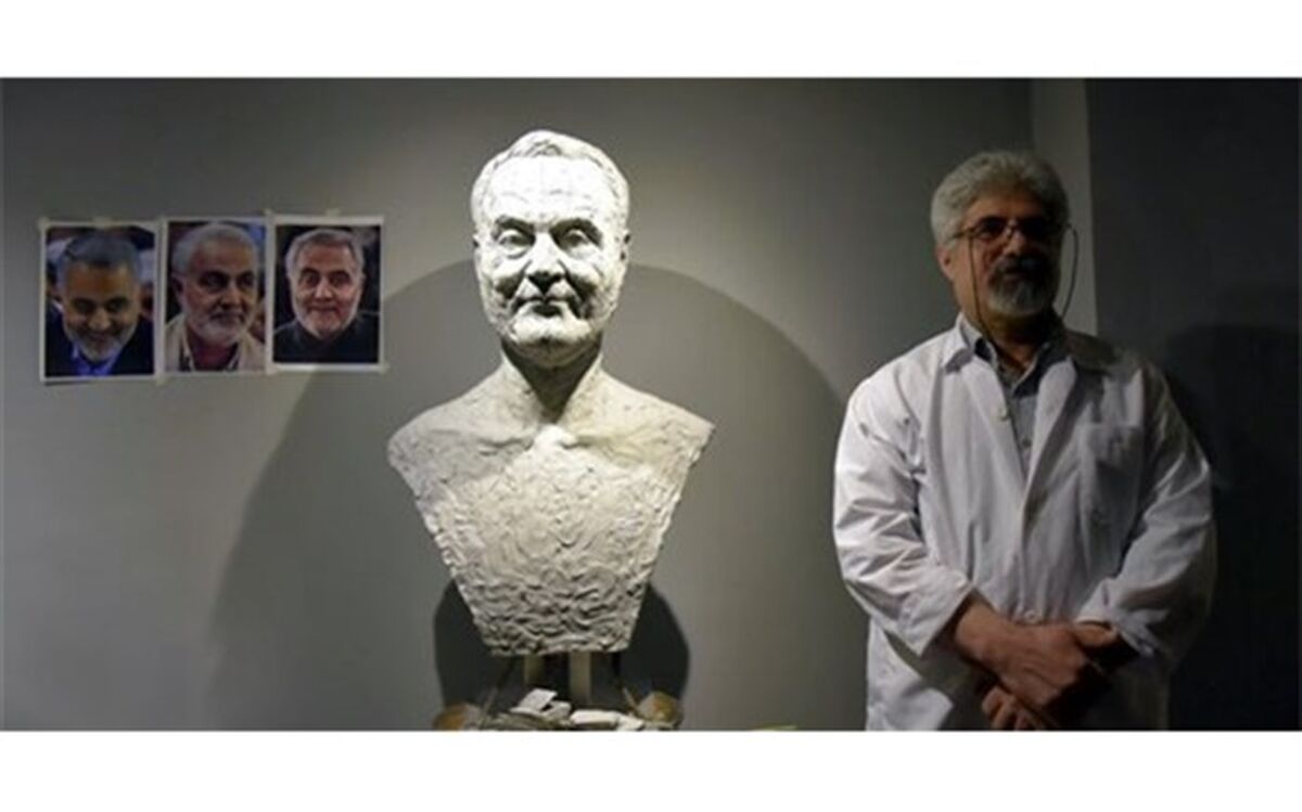 ساخت سردیس سردار سلیمانی در جشنواره فجر+ عکس