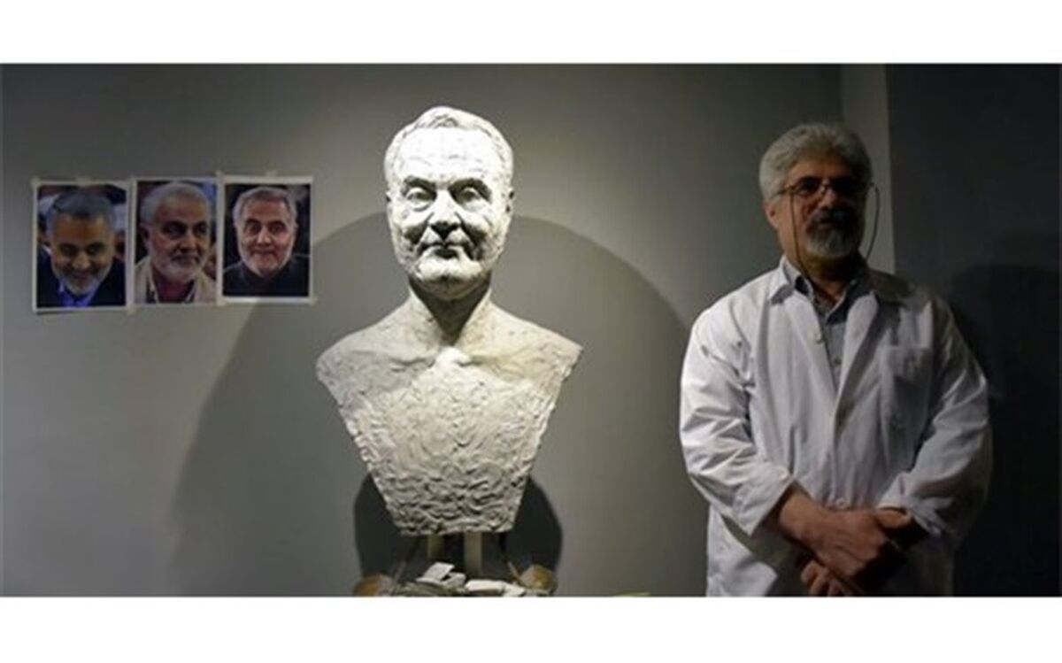 ساخت سردیس سردار سلیمانی در جشنواره فجر+ عکس