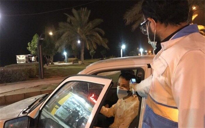 انجام تست تب سنجی ویروس کرونا از مسافران درورودی  شهرهای استان بوشهر