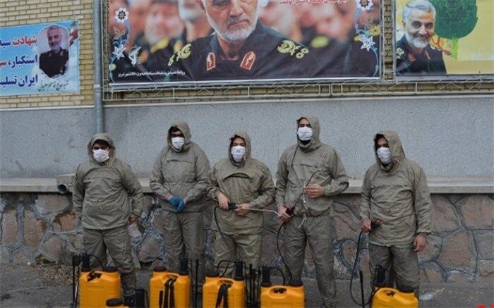 رزمایش بسیجیان سپاه غدیر تبریز برای مهار کرونا آغاز شد