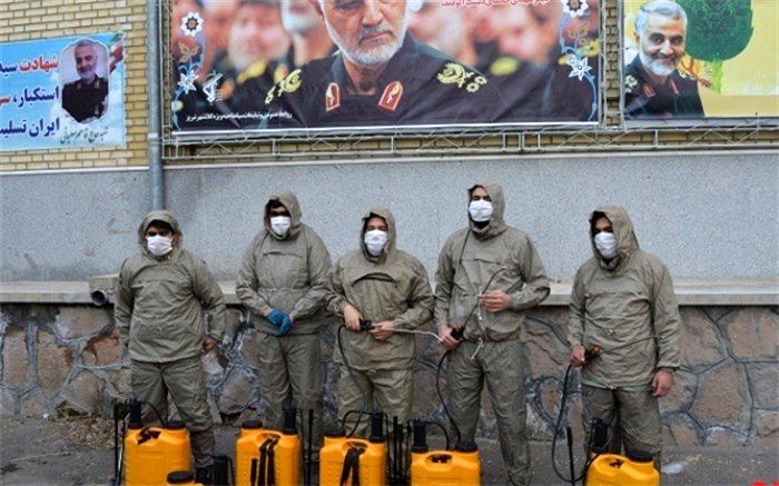 رزمایش بسیجیان سپاه غدیر تبریز برای مهار کرونا آغاز شد
