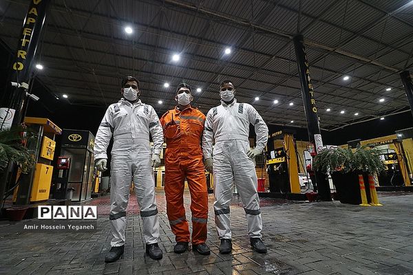 عملیات ضد عفونی مراکز خدماتی جزیره کیش