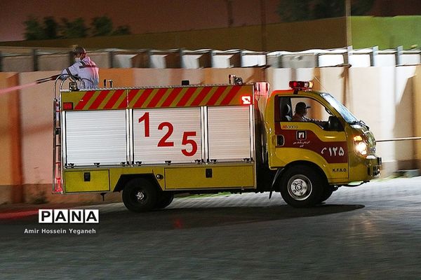 عملیات ضد عفونی مراکز خدماتی جزیره کیش