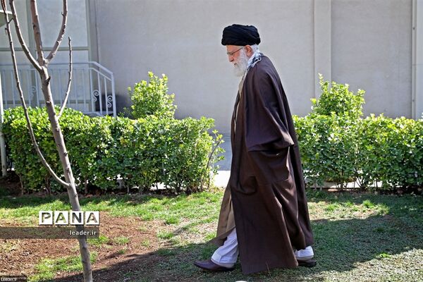 کاشت دو اصله نهال میوه توسط رهبر انقلاب اسلامی