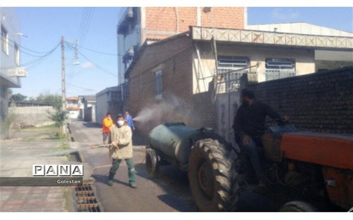 ضدعفونی سازی معابر شهری گلستان