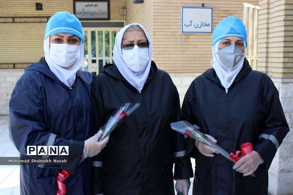 پرستاران بیمارستان رازی اهواز در خط مقدم مبارزه با کرونا ویروس